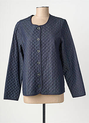 Veste casual col rond bleu GEVANA femme