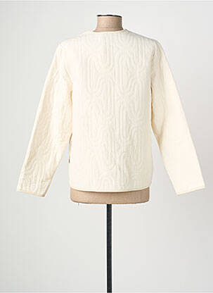 Veste casual col rond beige GEVANA femme