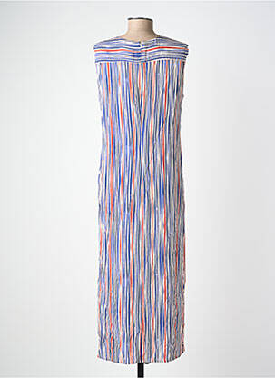 Robe longue imprimé fantaisie sans manche bleu GEVANA femme