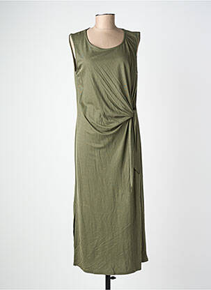 Robe longue sans manche sans manche vert GEVANA femme
