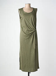Robe longue sans manche sans manche vert GEVANA femme