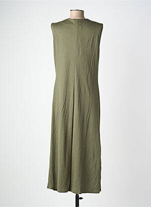 Robe longue sans manche sans manche vert GEVANA femme