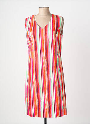 Robe mi-longue sans manche sans manche orange GEVANA femme