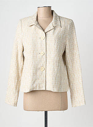 Veste casual epaulette beige GEVANA femme