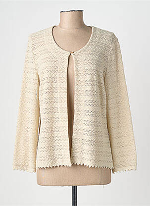 Gilet manches longues stretch beige GEVANA femme