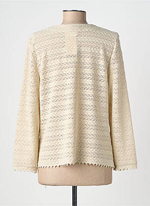 Gilet manches longues stretch beige GEVANA femme