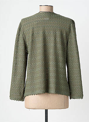 Gilet manches longues stretch vert GEVANA femme