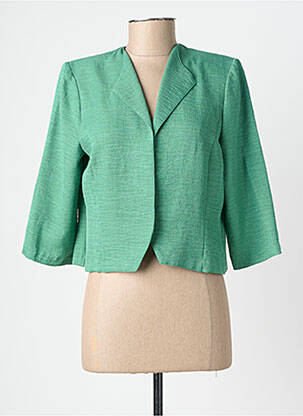 Veste casual col tailleur vert GEVANA femme