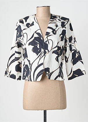 Veste casual col tailleur blanc GEVANA femme
