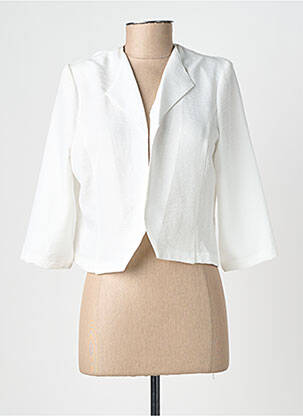 Veste casual col tailleur blanc GEVANA femme