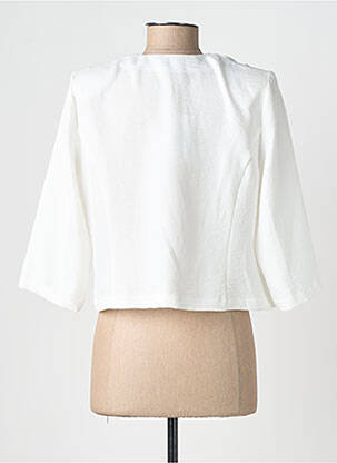 Veste casual col tailleur blanc GEVANA femme