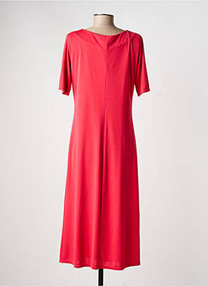 Robe longue manches courtes manches courtes rose GEVANA femme
