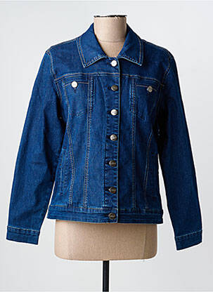 Veste casual coupe droite bleu GEVANA femme