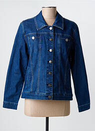 Veste casual coupe droite bleu GEVANA femme