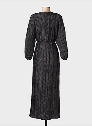 Robe longue coupe cintrée manches 3/4 noir SENES femme