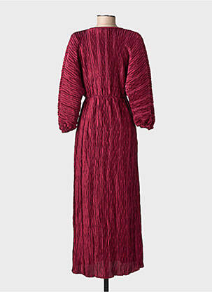 Robe longue coupe cintrée manches 3/4 rouge SENES femme