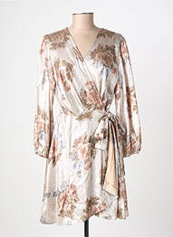Robe courte manches longues manches longues argent LILI & LALA femme