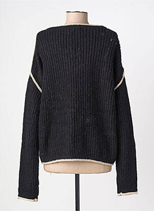 Pull col v manches longues noir MAJOLICA femme