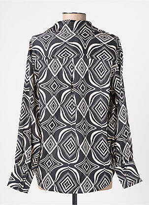 Chemisier tissage crêpe manches longues noir PEACE N'LOVE femme