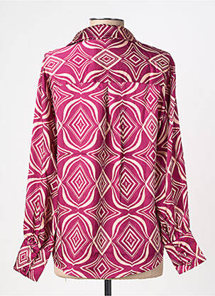 Chemisier tissage crêpe manches longues violet PEACE N'LOVE femme