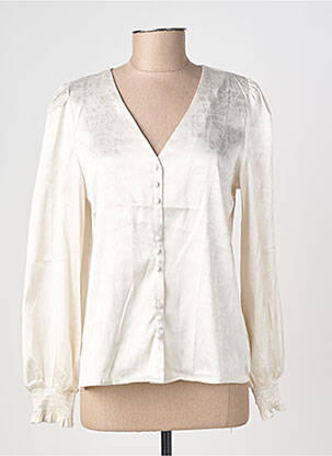 Chemisier coupe fluide manches longues beige PEACE N'LOVE femme