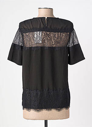 Top coupe fluide manches courtes noir LILI & LALA femme