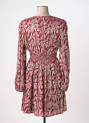 Robe courte manches longues manches longues rouge MAJOLICA femme