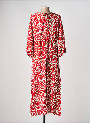 Robe longue manches longues manches longues rouge GEVANA femme