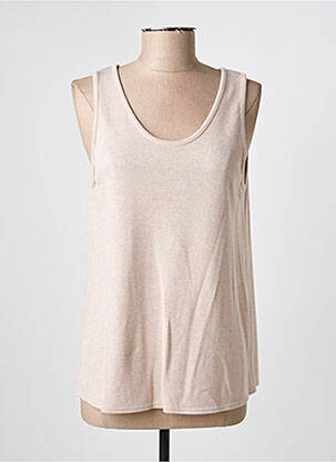 Top sans manche sans manche beige GEVANA femme