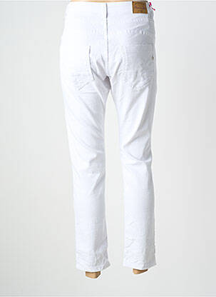 Pantalon 7/8 stretch taille normale blanc PLACE DU JOUR femme