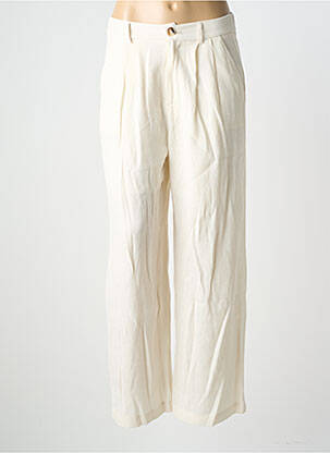 Pantalon large fermeture zippée sous rabat boutonné taille normale beige IT HIPPIE femme