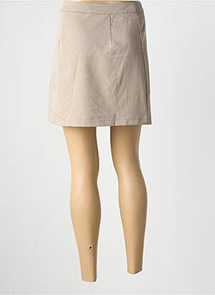 Jupe courte coupe droite beige LILI & LALA femme