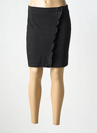 Jupe courte coupe droite noir MAJOLICA femme
