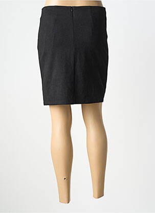 Jupe courte coupe droite noir MAJOLICA femme