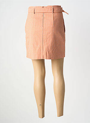 Jupe courte coupe droite orange DAPHNEA femme