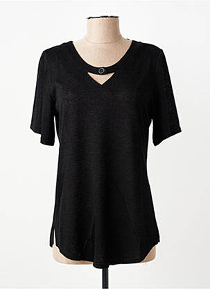 Top manches courtes manches courtes noir GEVANA femme