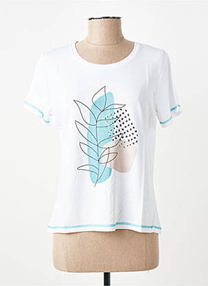T-shirt imprimé fantaisie manches courtes blanc GEVANA femme