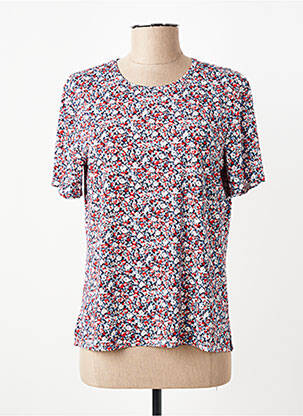 T-shirt imprimé fantaisie manches courtes bleu GEVANA femme