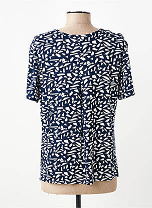 T-shirt imprimé fantaisie manches courtes bleu GEVANA femme