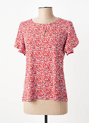 T-shirt imprimé fantaisie manches courtes rouge GEVANA femme