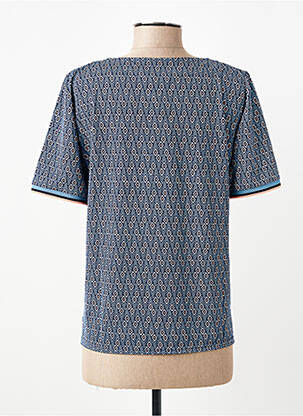 T-shirt imprimé fantaisie manches courtes bleu GEVANA femme
