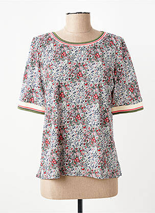 T-shirt imprimé fantaisie manches courtes rouge GEVANA femme