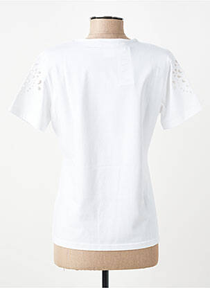 T-shirt coupe droite manches courtes blanc GEVANA femme