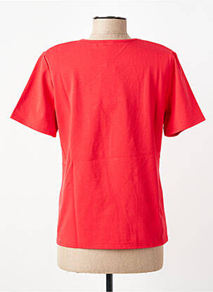 T-shirt coupe droite manches courtes rouge GEVANA femme