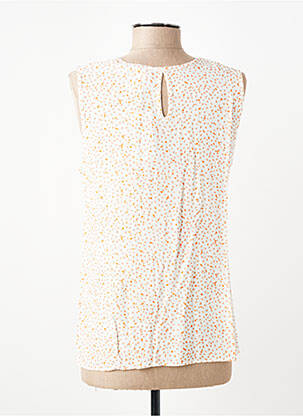 Top imprimé fantaisie sans manche beige GEVANA femme