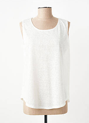 Top sans manche sans manche blanc GEVANA femme