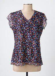 Top manches courtes manches courtes bleu GEVANA femme