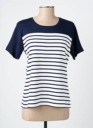 T-shirt stretch manches courtes bleu GEVANA femme