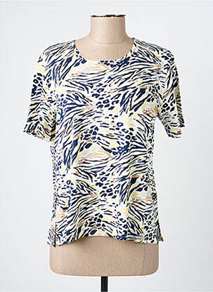 T-shirt stretch manches courtes bleu GEVANA femme