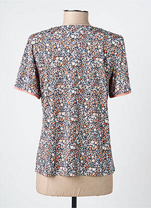T-shirt col v manches courtes rose GEVANA femme